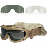 Тактическая маска-очки для стрельбы с баллистической защитой WILEYX Spear Matte Tan (Grey-Clear)