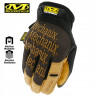 Прочные сенсорные перчатки MECHANIX Work Leather Original Brown