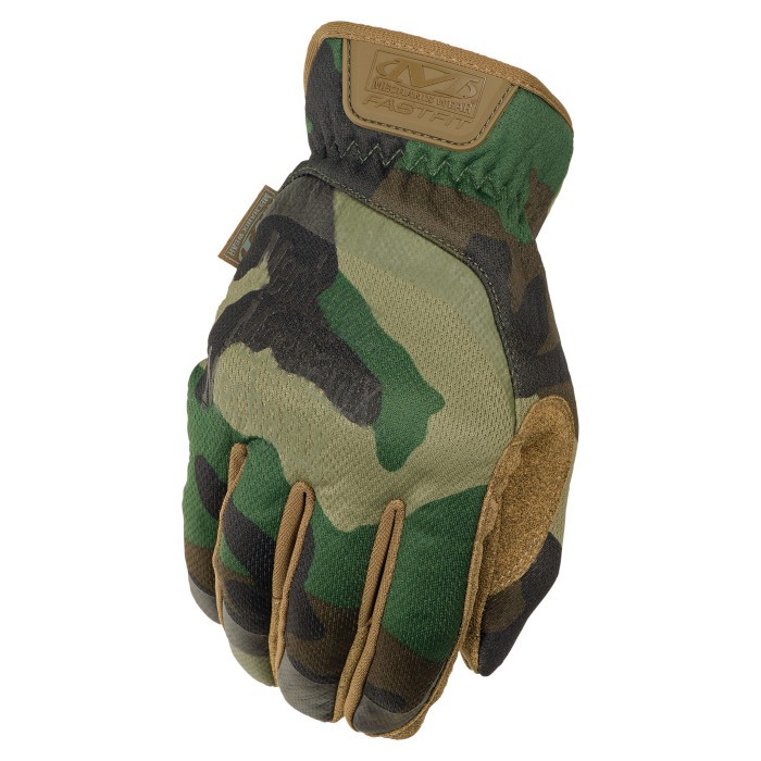 Тактические перчатки с сенсорными вставками MECHANIX FastFit Woodland Camo