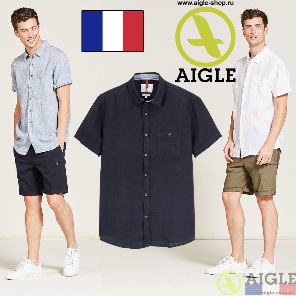 Рубашка с коротким рукавом AIGLE Linenshort