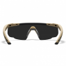 Тактические очки для стрельбы с баллистической защитой WILEYX Saber Advanced Matte Tan (Clear-Grey-Rust)