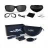 Защитные очки с поляризацией Wiley X Gravity Black Crystal (CAPTIVATE Polarized Blue Mirror)