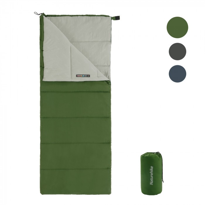 Спальный мешок NATUREHIKE F150 Envelop Cotton Green